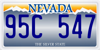 NV license plate 95C547