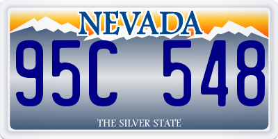 NV license plate 95C548