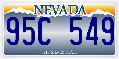 NV license plate 95C549