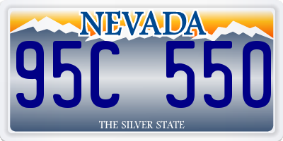 NV license plate 95C550