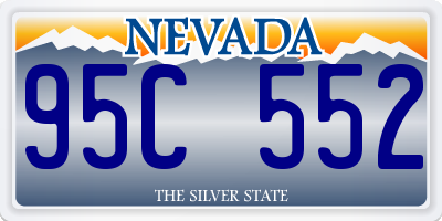 NV license plate 95C552