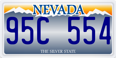 NV license plate 95C554