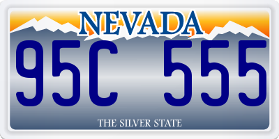 NV license plate 95C555