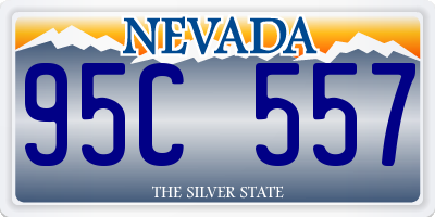 NV license plate 95C557