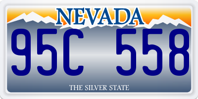 NV license plate 95C558