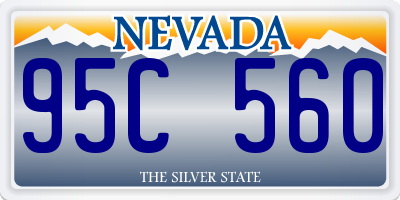 NV license plate 95C560