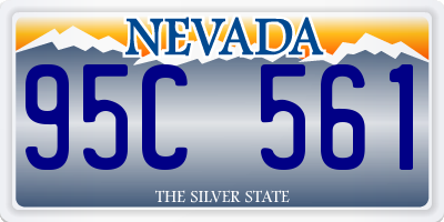 NV license plate 95C561