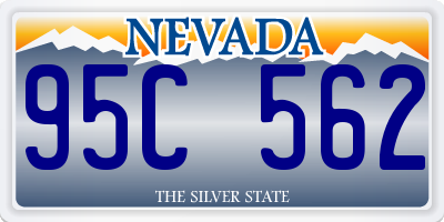 NV license plate 95C562