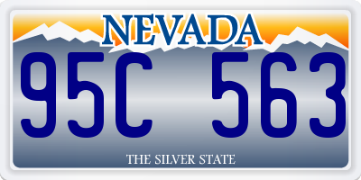 NV license plate 95C563