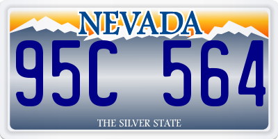 NV license plate 95C564