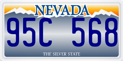 NV license plate 95C568