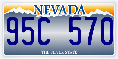 NV license plate 95C570