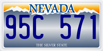 NV license plate 95C571