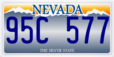 NV license plate 95C577