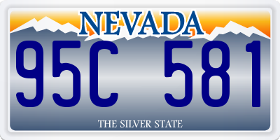 NV license plate 95C581