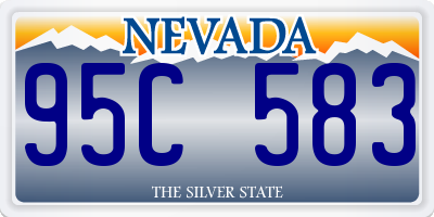 NV license plate 95C583