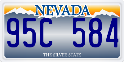 NV license plate 95C584