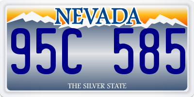 NV license plate 95C585