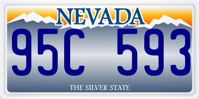 NV license plate 95C593