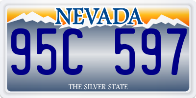 NV license plate 95C597