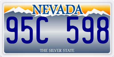 NV license plate 95C598