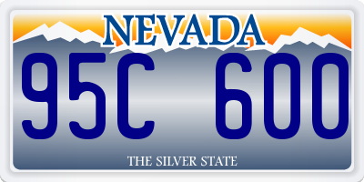 NV license plate 95C600