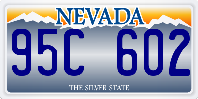 NV license plate 95C602