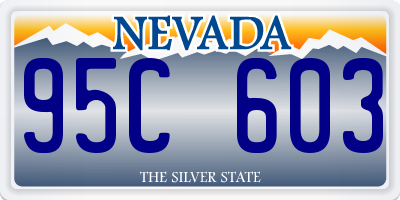 NV license plate 95C603