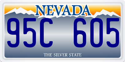 NV license plate 95C605