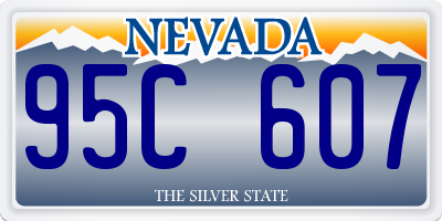 NV license plate 95C607