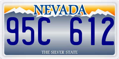 NV license plate 95C612