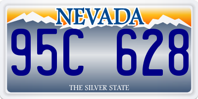 NV license plate 95C628