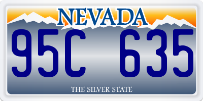 NV license plate 95C635