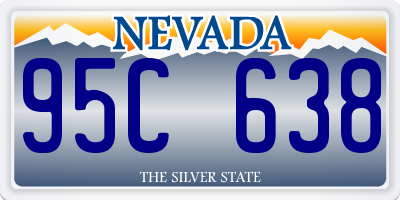 NV license plate 95C638