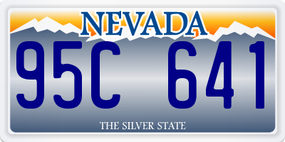 NV license plate 95C641