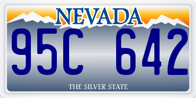 NV license plate 95C642