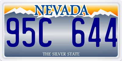 NV license plate 95C644