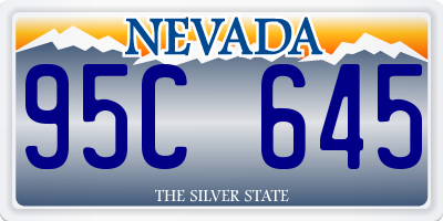 NV license plate 95C645