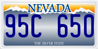 NV license plate 95C650