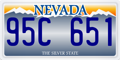 NV license plate 95C651