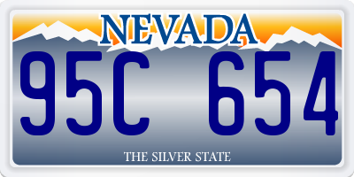 NV license plate 95C654