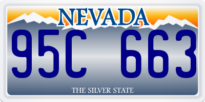 NV license plate 95C663