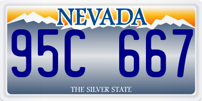 NV license plate 95C667