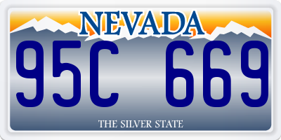 NV license plate 95C669