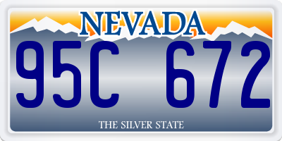 NV license plate 95C672