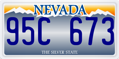 NV license plate 95C673