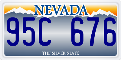 NV license plate 95C676