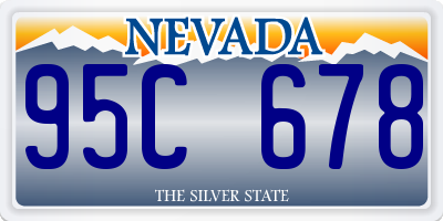 NV license plate 95C678