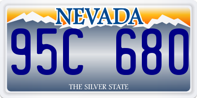 NV license plate 95C680