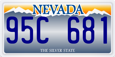 NV license plate 95C681